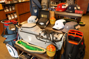 Image of various golf products at the Pro Shop at West Bend Country Club.
